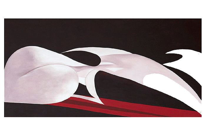 Gersony: Folds on horizon series  Acrylic on canvas 1.40 X 70 cm 2012