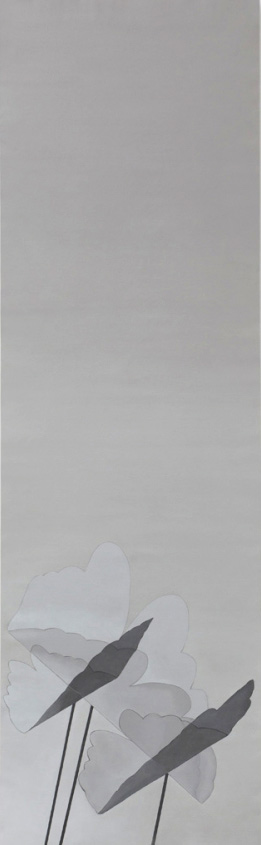 Gersony: Plantados voos II, 2019. Acrylic on canvas, 81 x 23 5/8 in