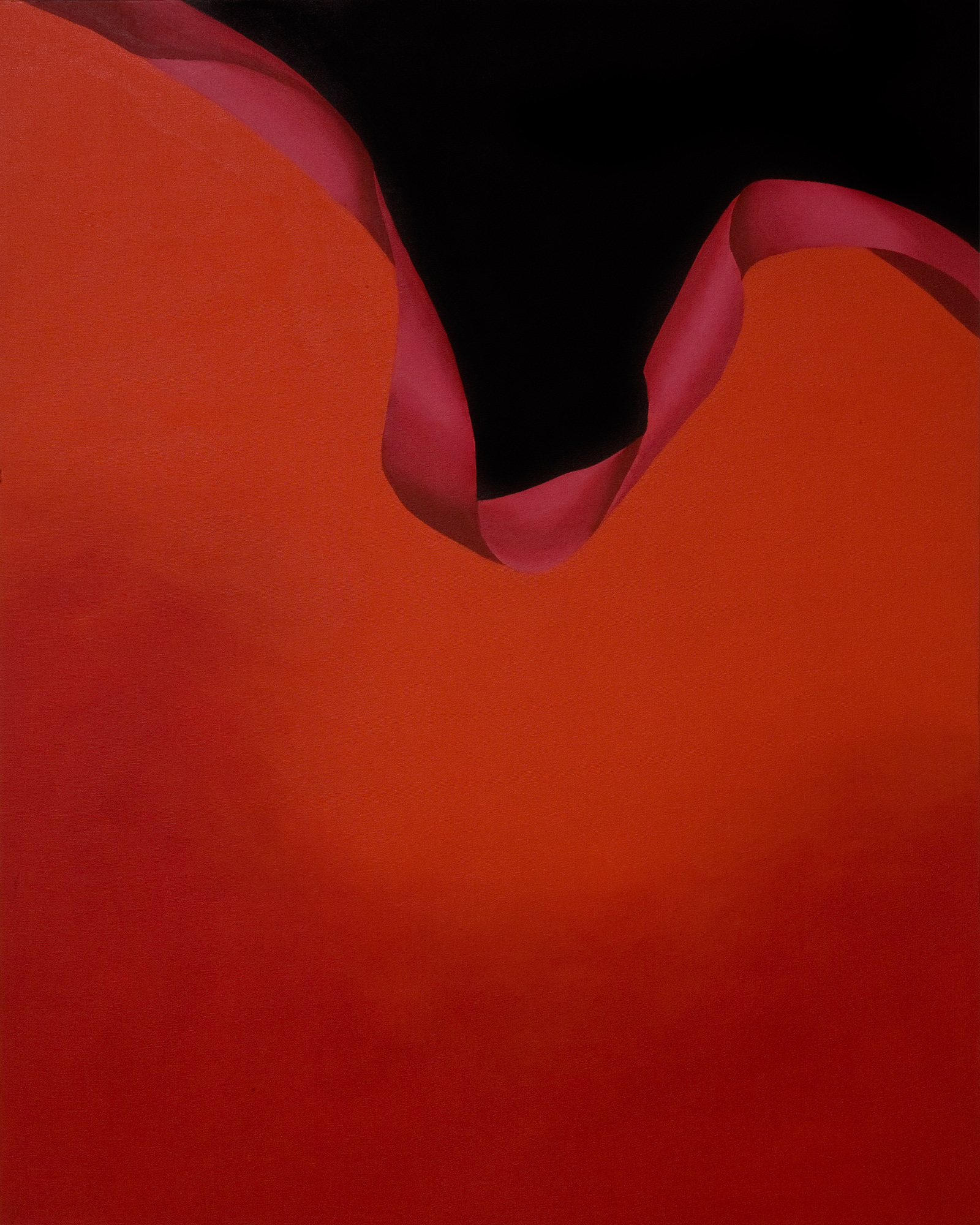 Gersony: Série Fluxos Ocultos In Finitas Dobras em Vermelho I - 2009 - Acrílica sobre tela, 100x80cm