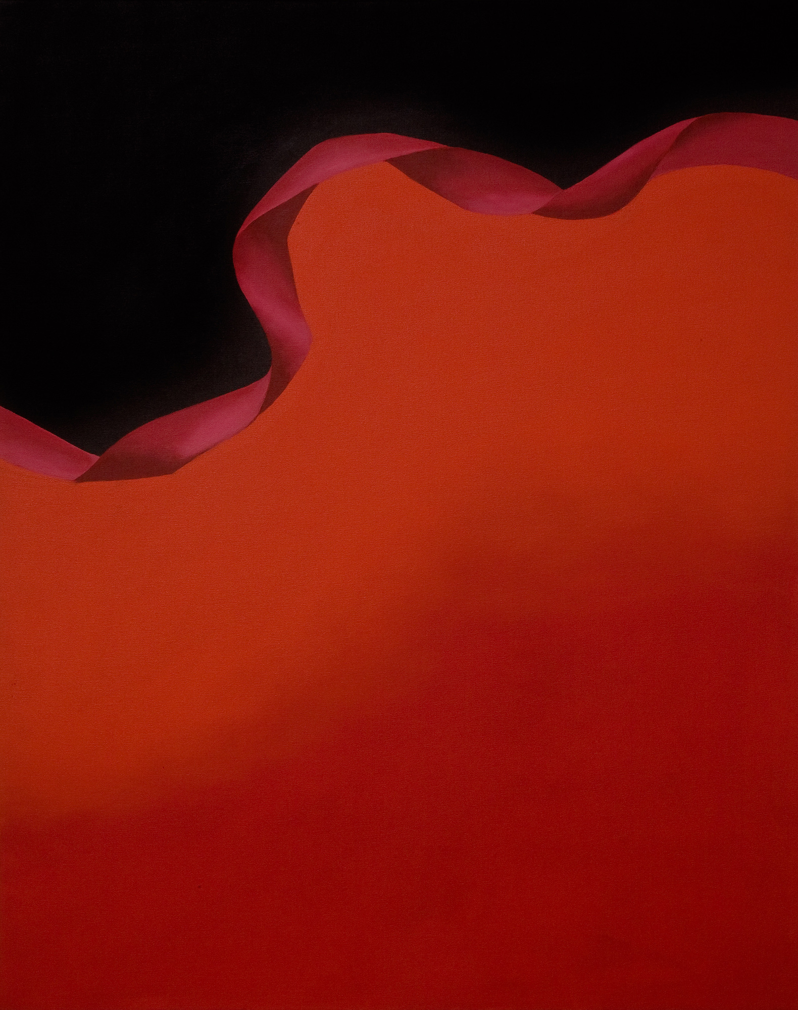 Gersony: Hidden Streams, In Finite Folds in Red III - 2009 - Technique: Acrylic / canvas 100x80cm