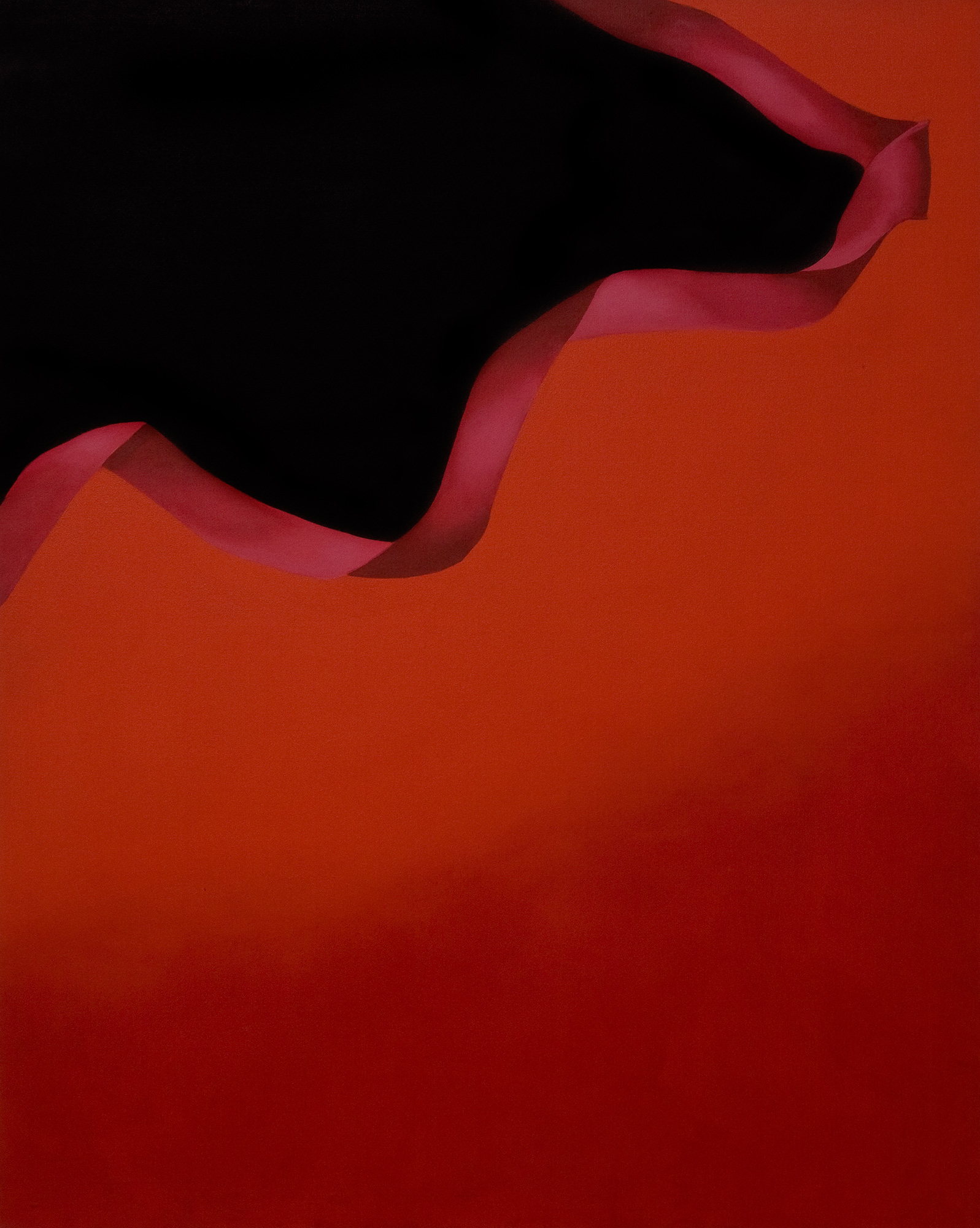 Gersony: Hidden Streams, In Finite Folds in Red IV - 2009 - Technique: Acrylic / canvas 100x80cm