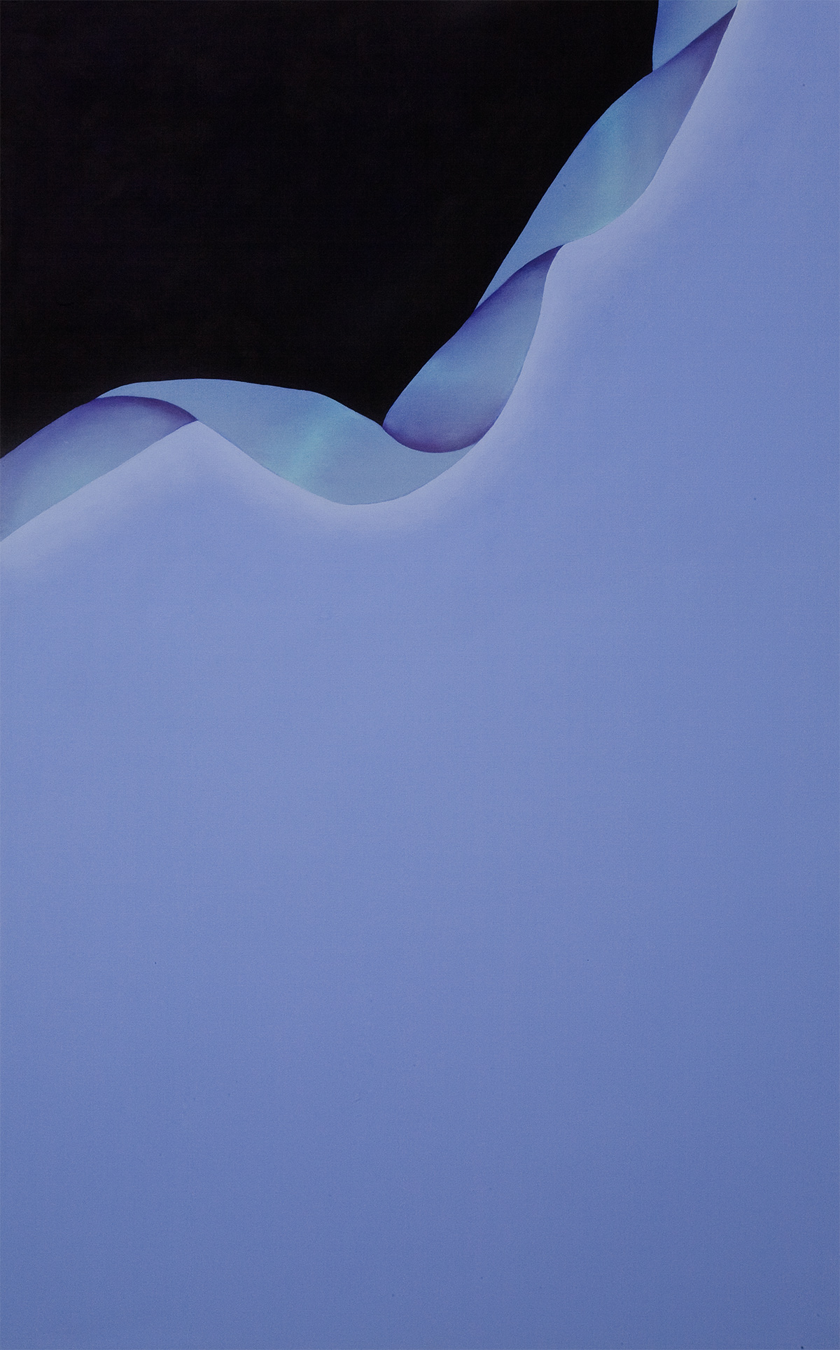 Gersony: Série Fluxos Ocultos, In Finitas dobras em Azul IV - 2009 - Acrílica sobre tela -  100x80cm